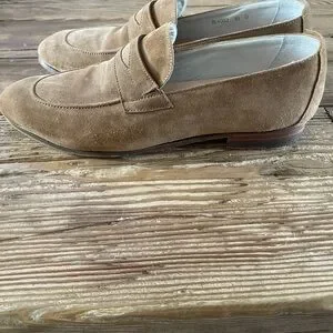 Men’s Lucchese Tan Suede Loafers Slip-Ons Lucchese Men main image 3